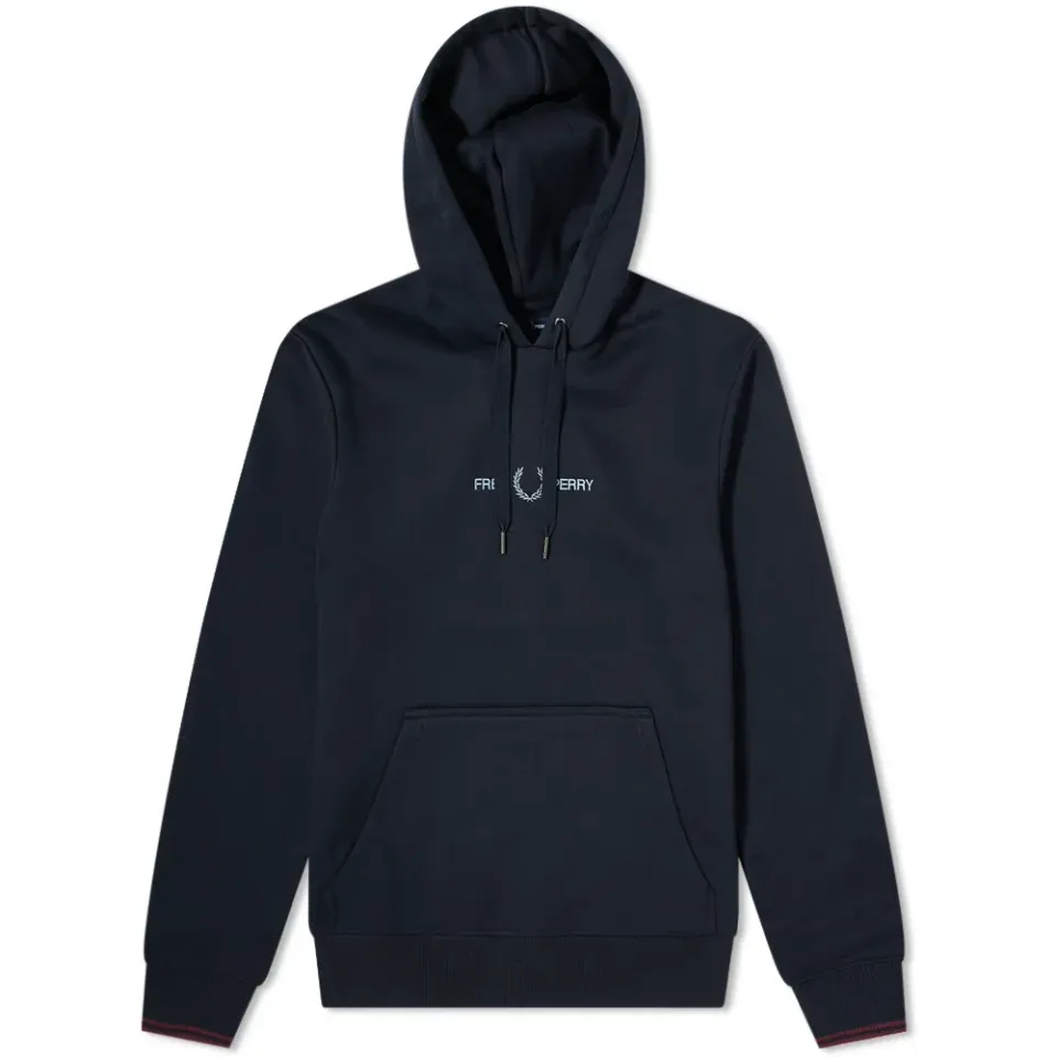 Embroidered Logo Popover Hoodie