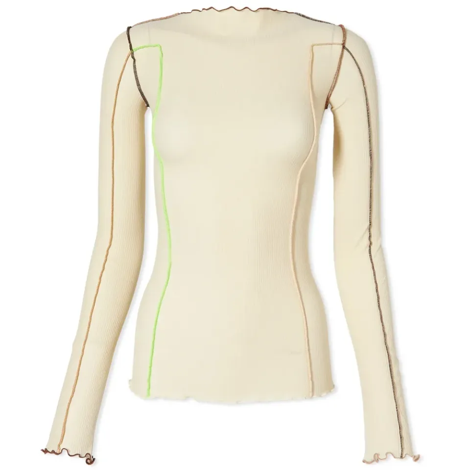 Long Sleeve Omato Colourful Trim Top