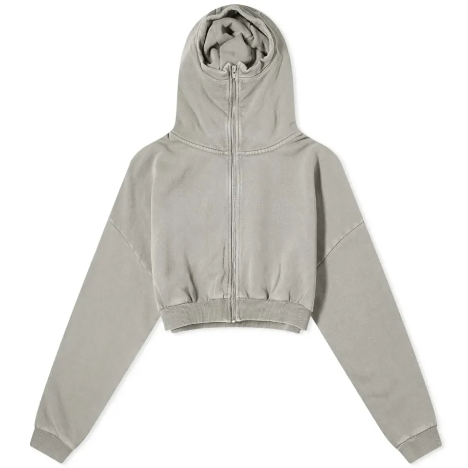 Cropped Full Zip Hoodie
