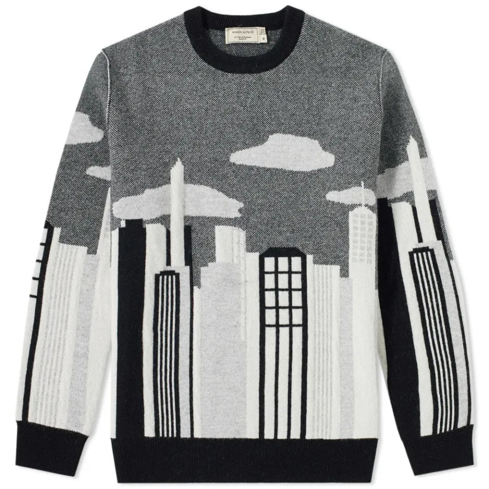 Maison Kitsuné Reversible Day & Night Crew Knit