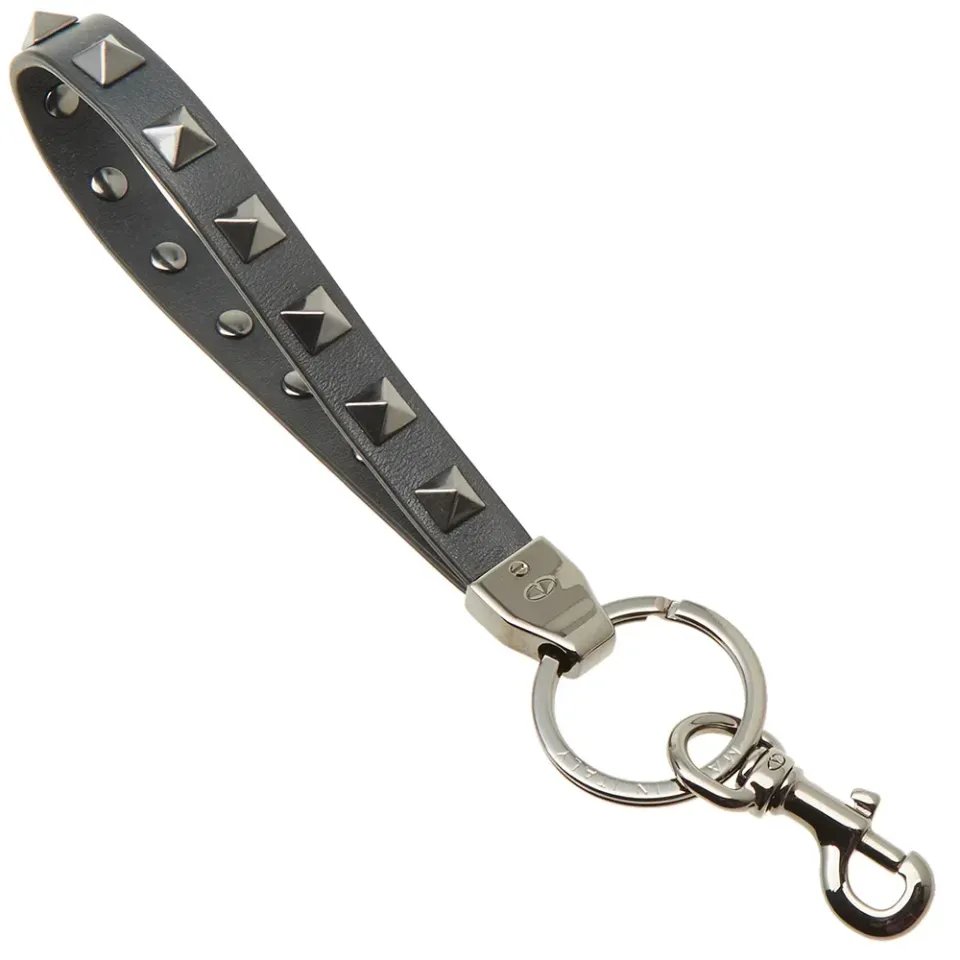 Rockstud Leather Keyring