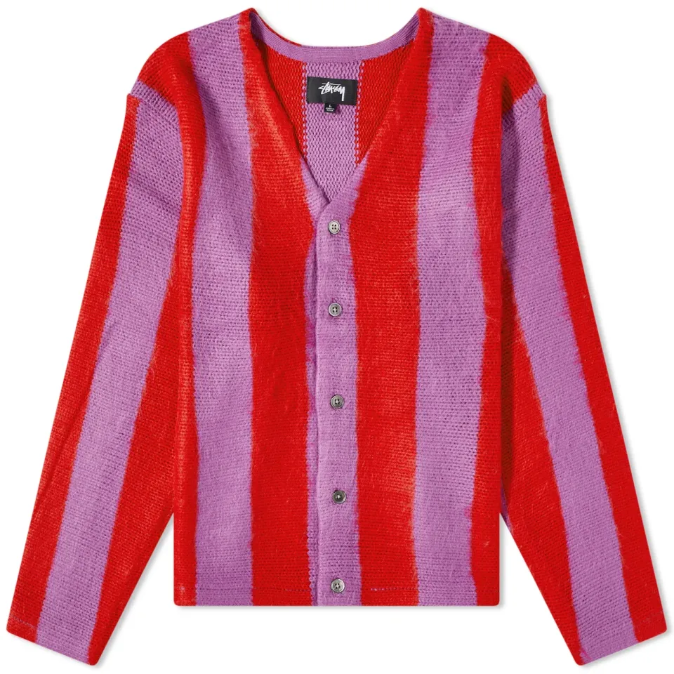 Stripe Brushed Cardigan