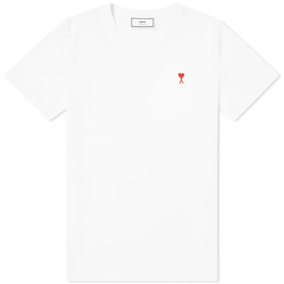AMI Embroidered Heart Logo Tee