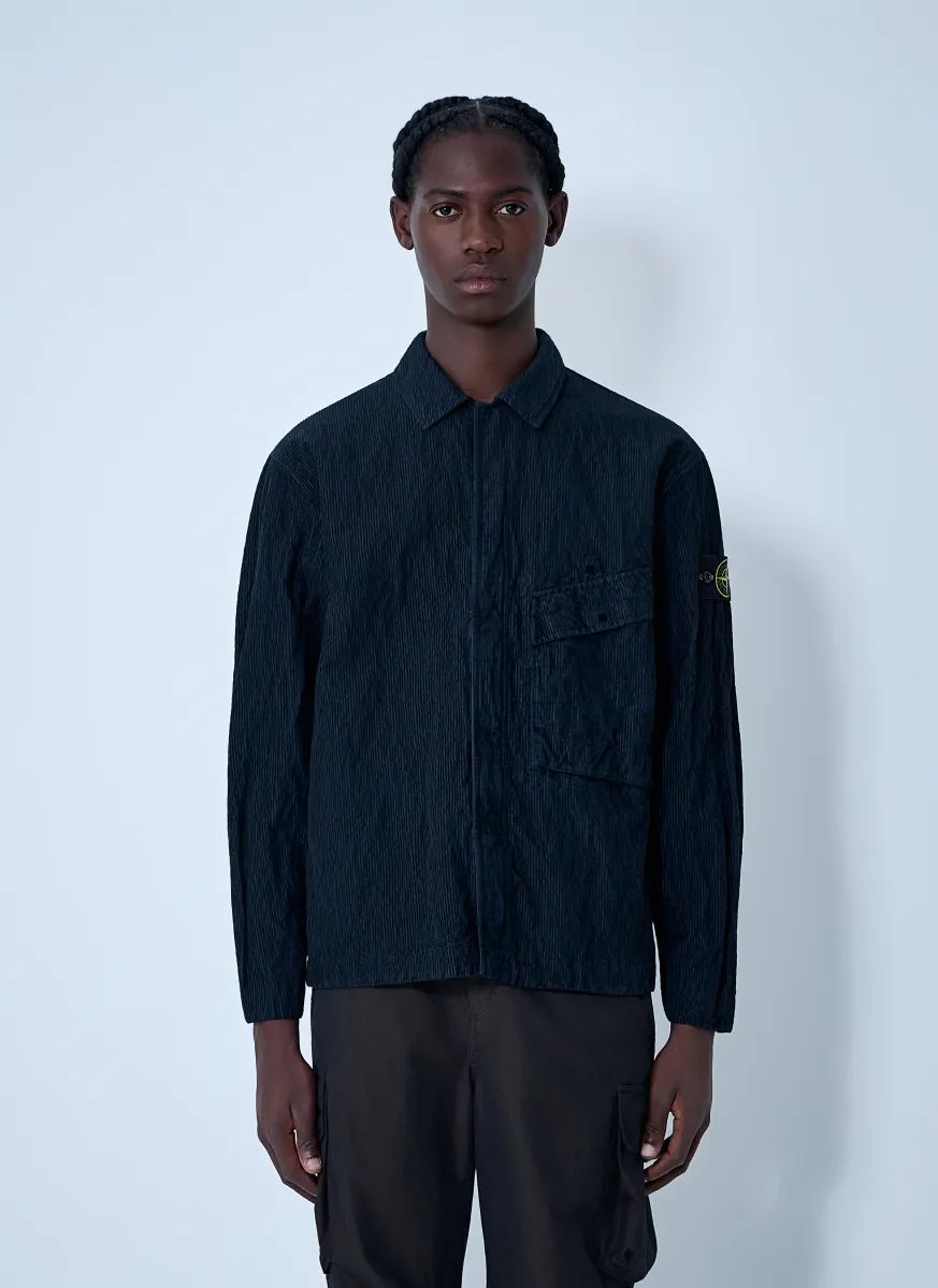 Logo Motif Corduroy Shirt