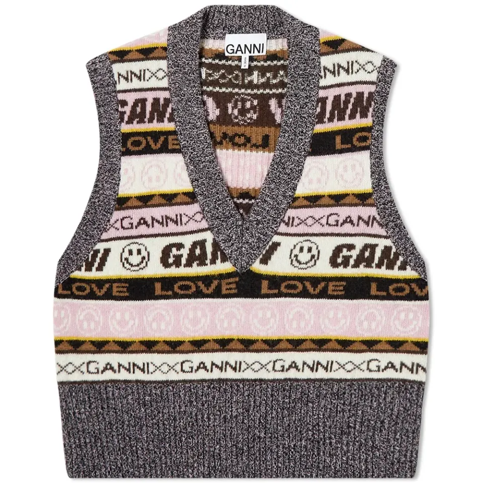 Graphic V-Neck Vest