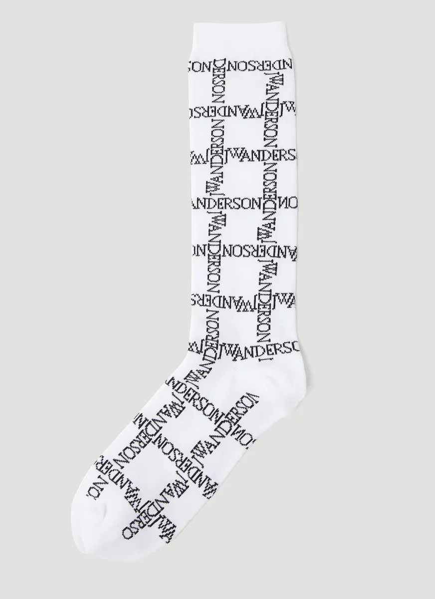 Logo Grid Long Socks