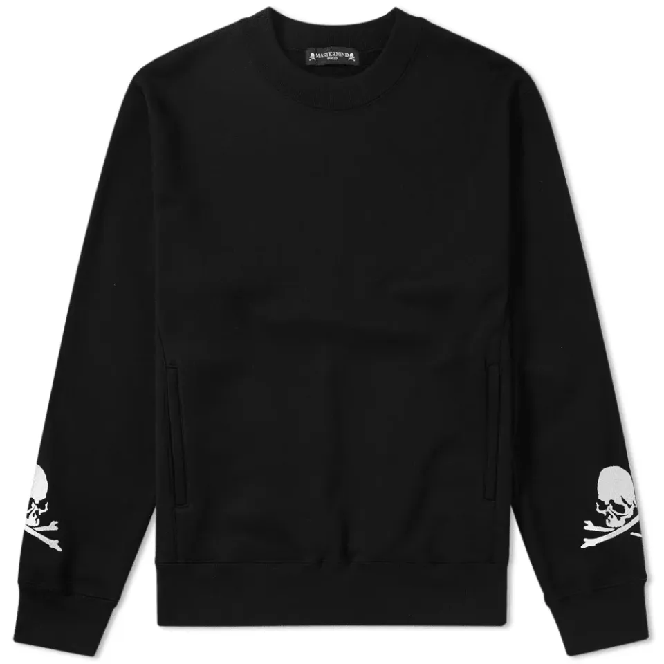 Embroidered Skull Crew Sweat