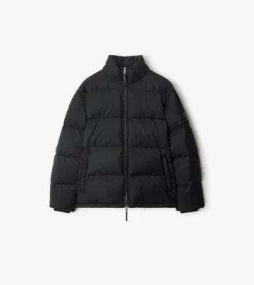 Wool Snowdon Puffer Jacket in Charcoal grey