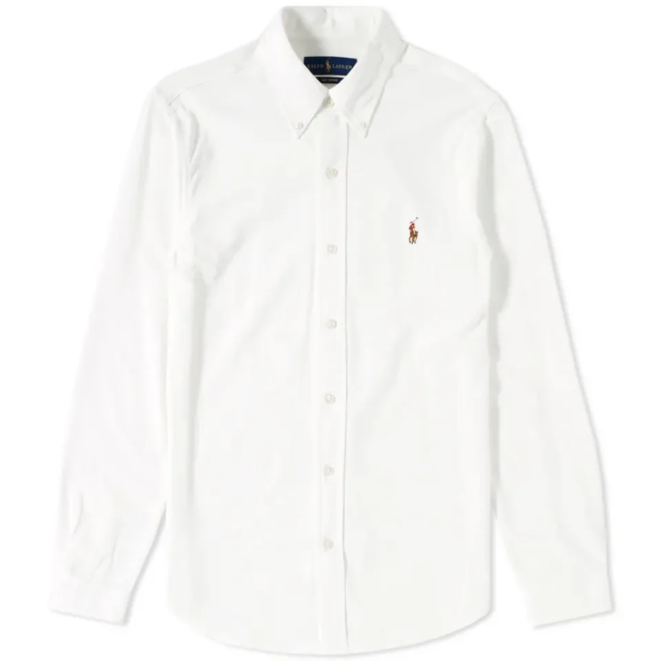 Slim Fit Button Down Pique Shirt