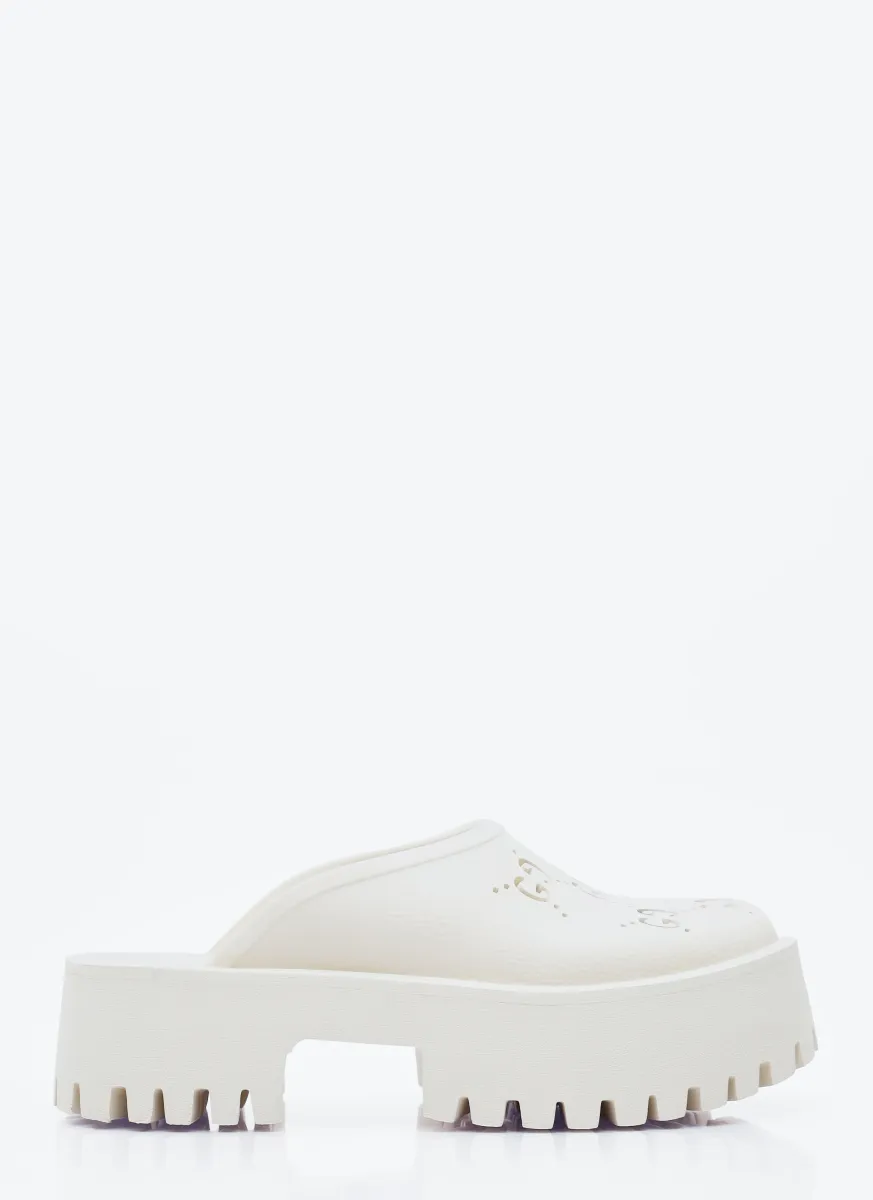 Perforated G Platform Mules