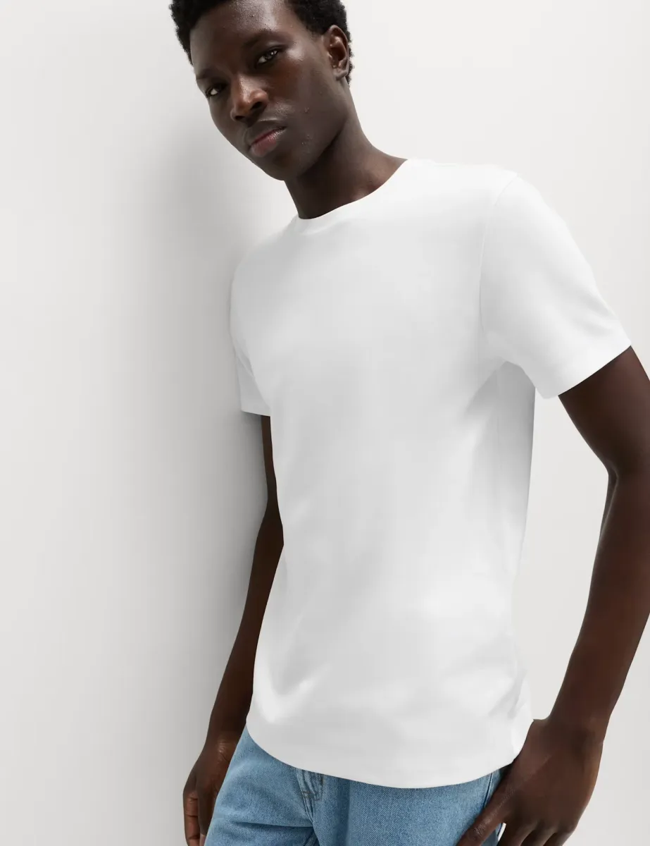 The Utimate Slim Fit Cotton Blend T-Shirt White