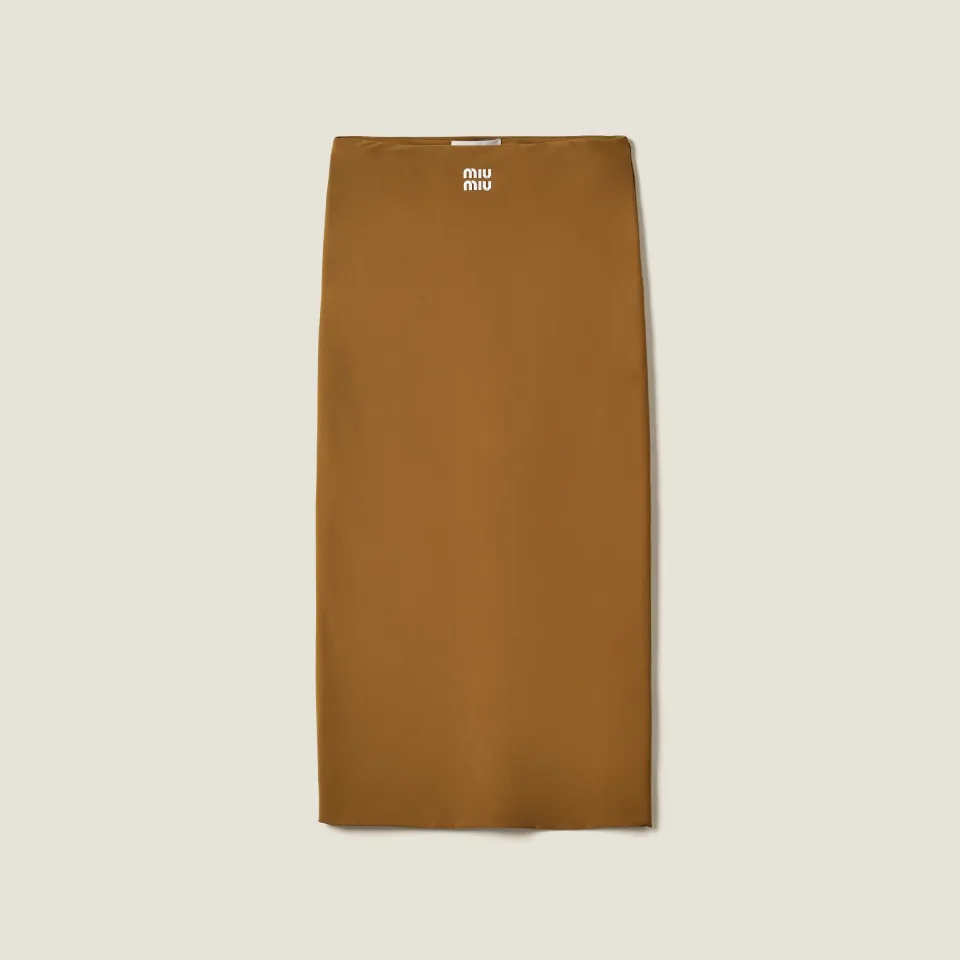 Stretch jersey skirt