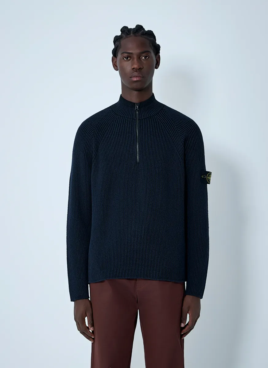 Half-Zip Logo Sweater
