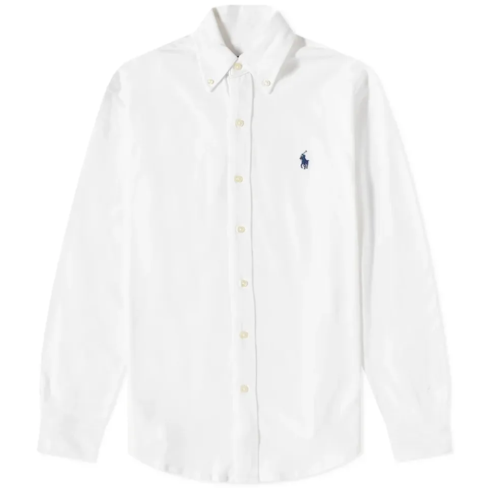 Slim Fit Button Down Pique Shirt