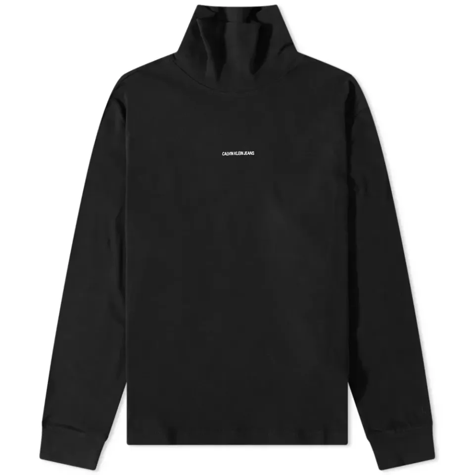 Micro Branding Funnel Neck T-Shirt