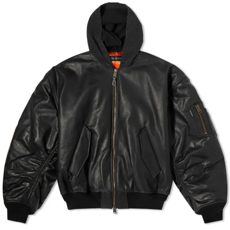 Classic Leather Bomber Jacket