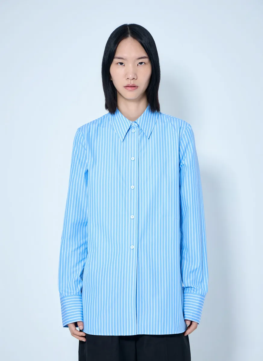 Striped Poplin Shirt