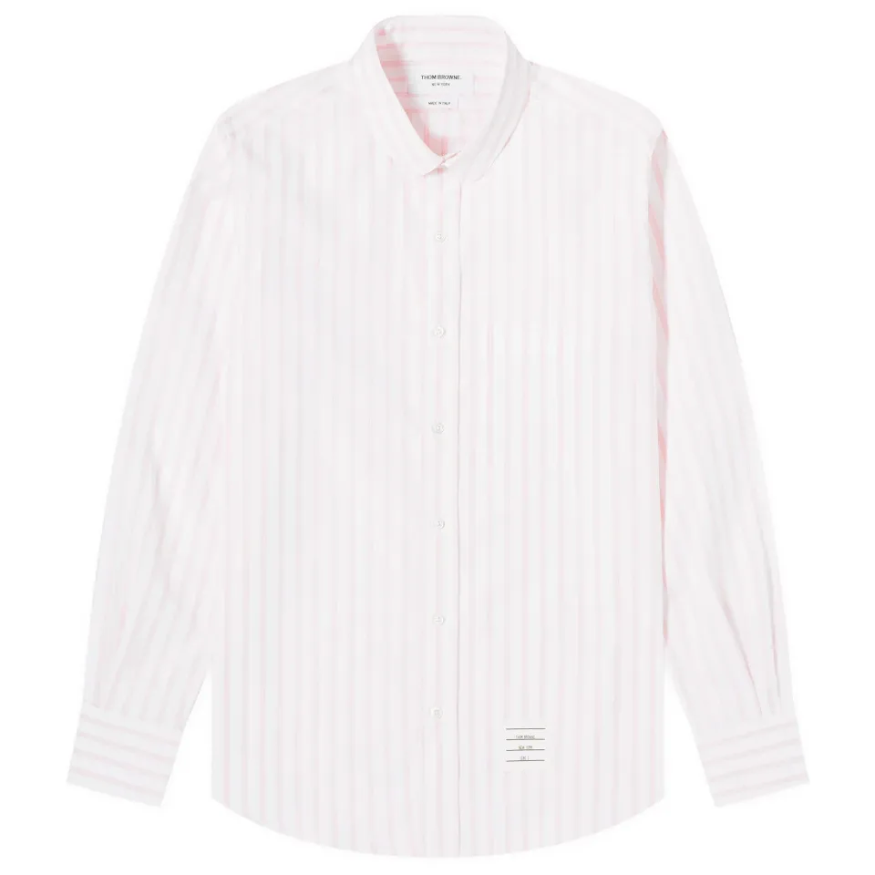 Round Collar Stripe Oxford Shirt