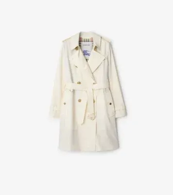 Mid-length Gabardine Kensington Trench Coat in Cotton beige - Women, Cotton Gabardine