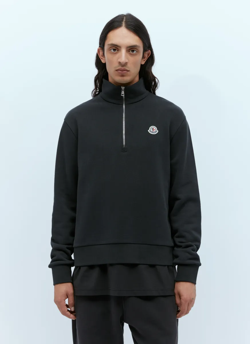 Logo Patch Half-Zip Sweatshirt