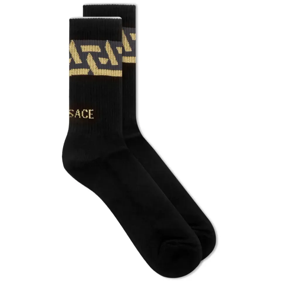 Geometric Greek Band Sport Sock