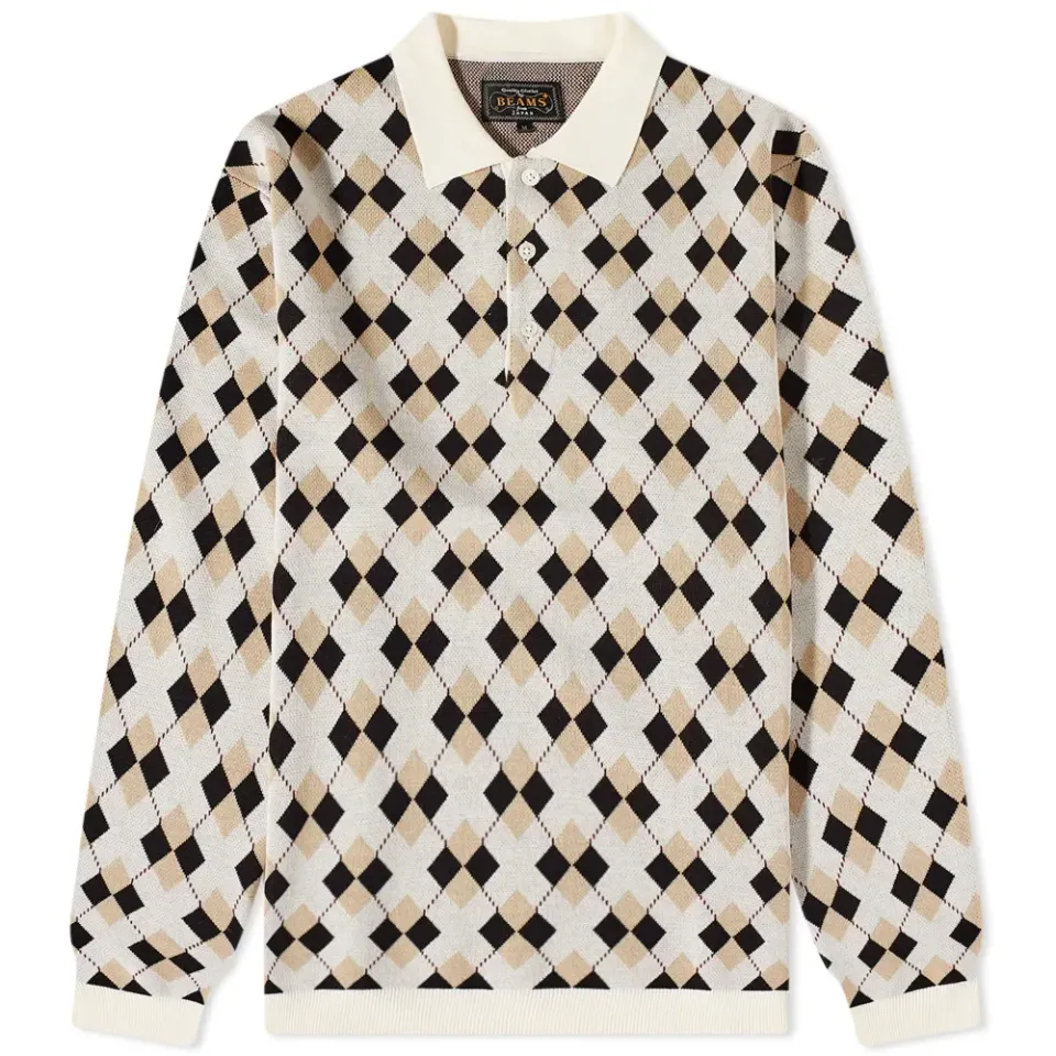 Argyle 14G Knit Polo