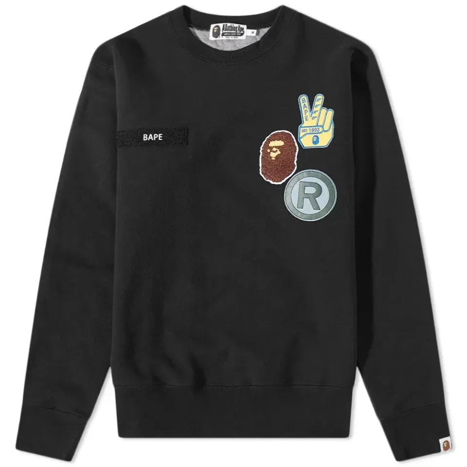BAPE STA Jacquard Relaxed Fit Crew Sweat