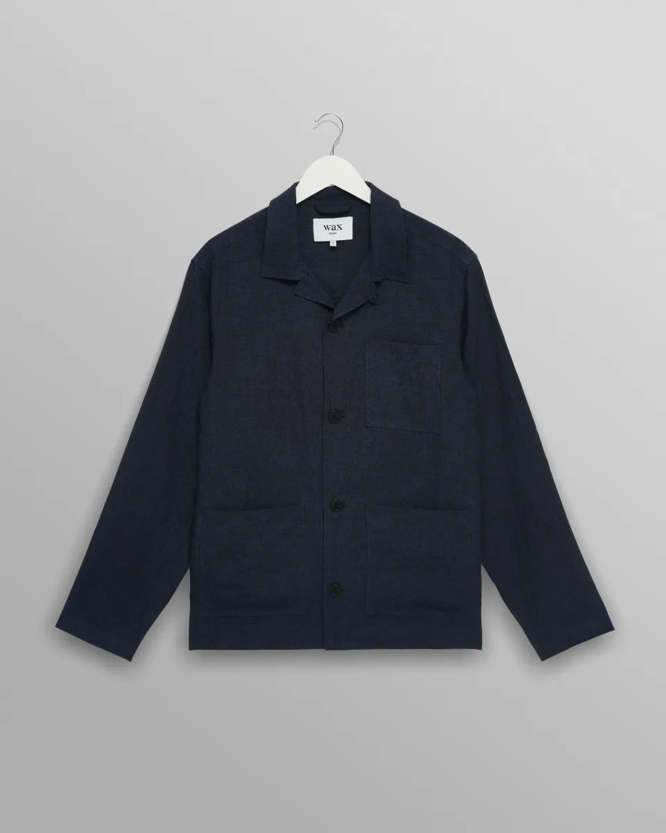 Kimpton - Navy Washed Linen Jacket