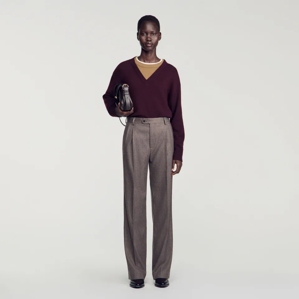 Wool suit trousers