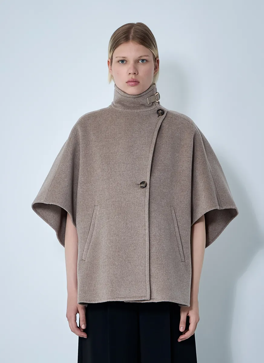 Cashmere Logo Motif Poncho
