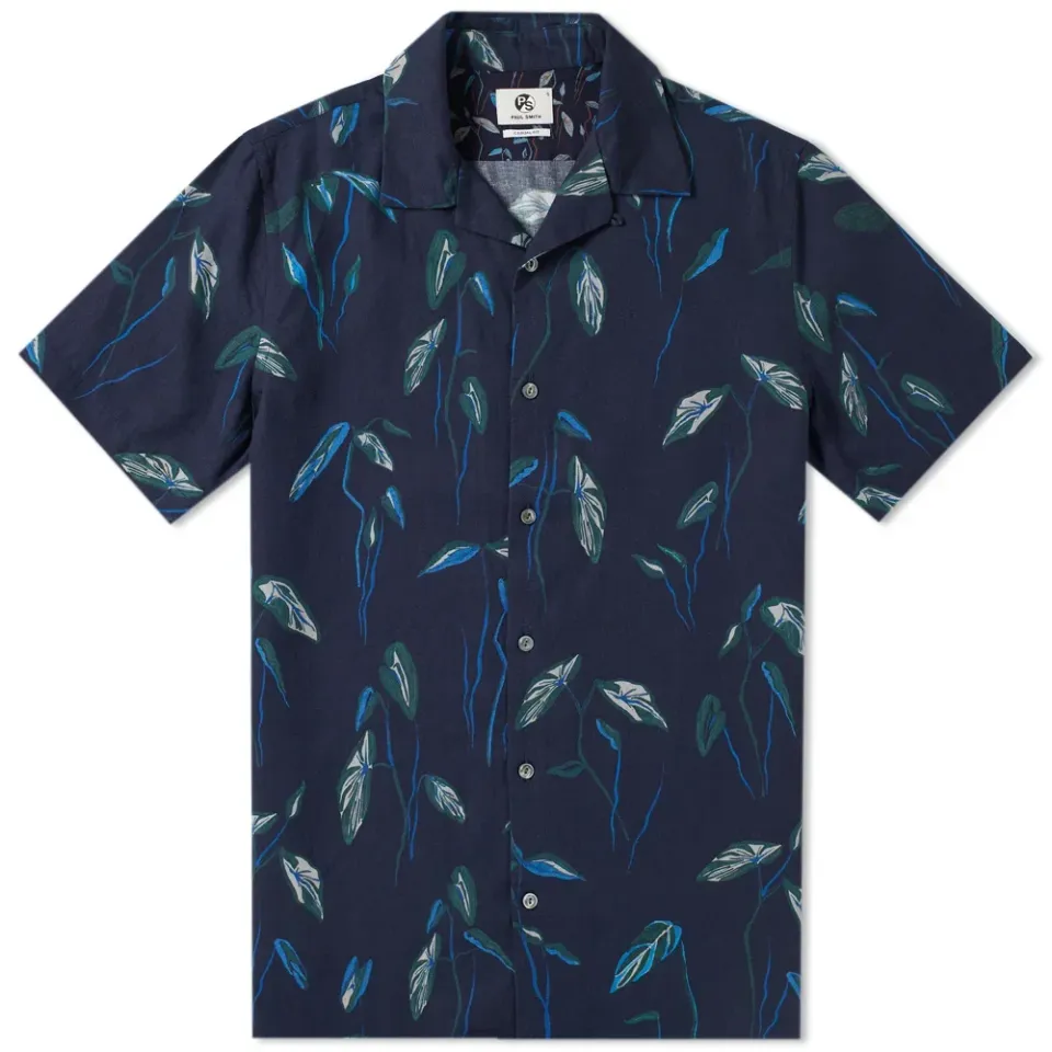 Botanical Print Short Sleeve Shirt