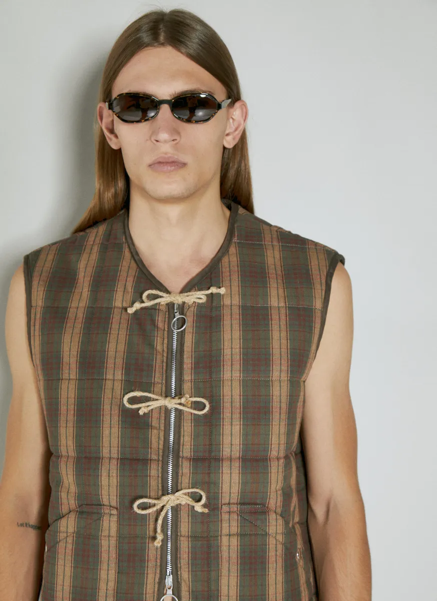 Check Padded Vest