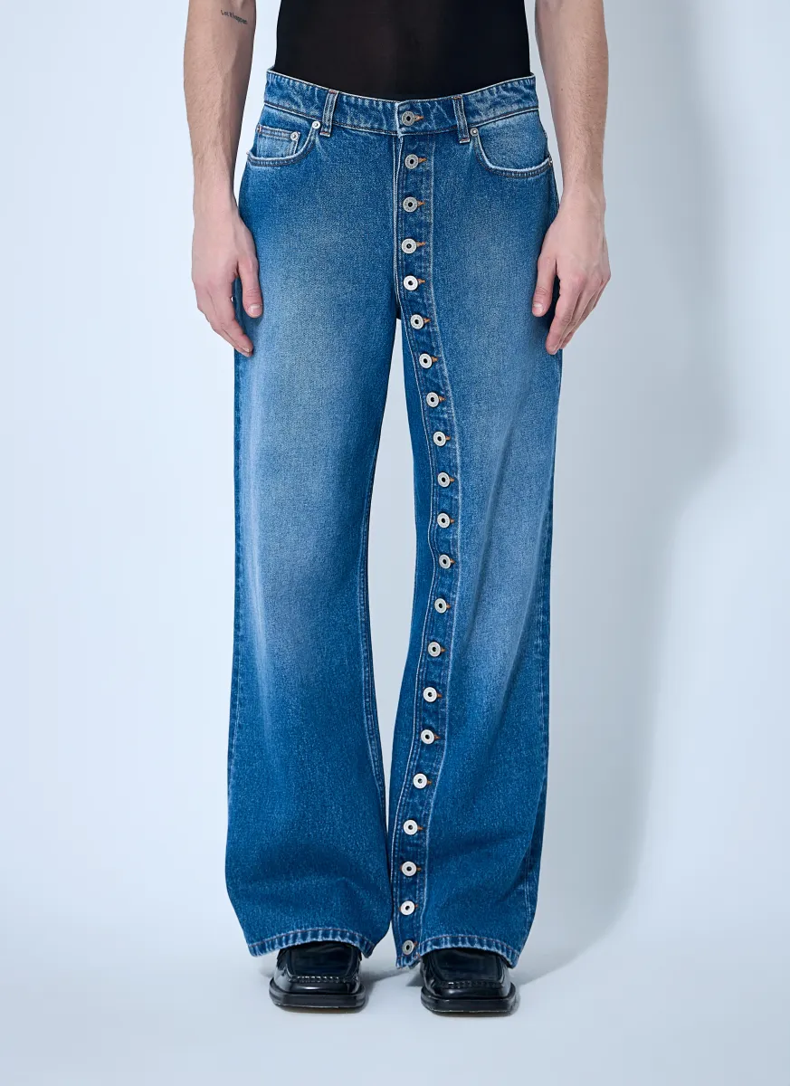 Buttoned Denim Jeans