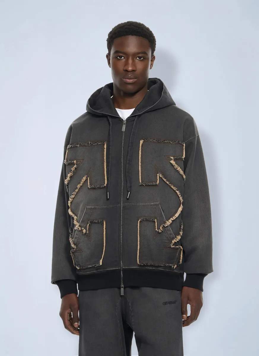 Distress Diag Slouchy Sweatpant