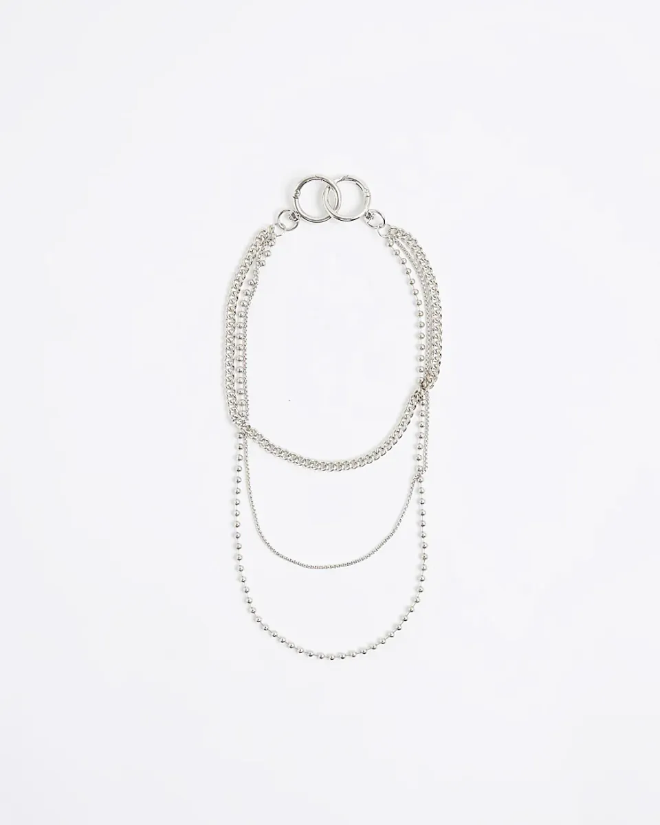 Rhodium Multi Row Trousers Chain