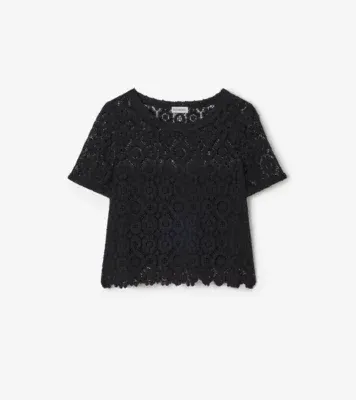 Floral Lace Blouse in Black