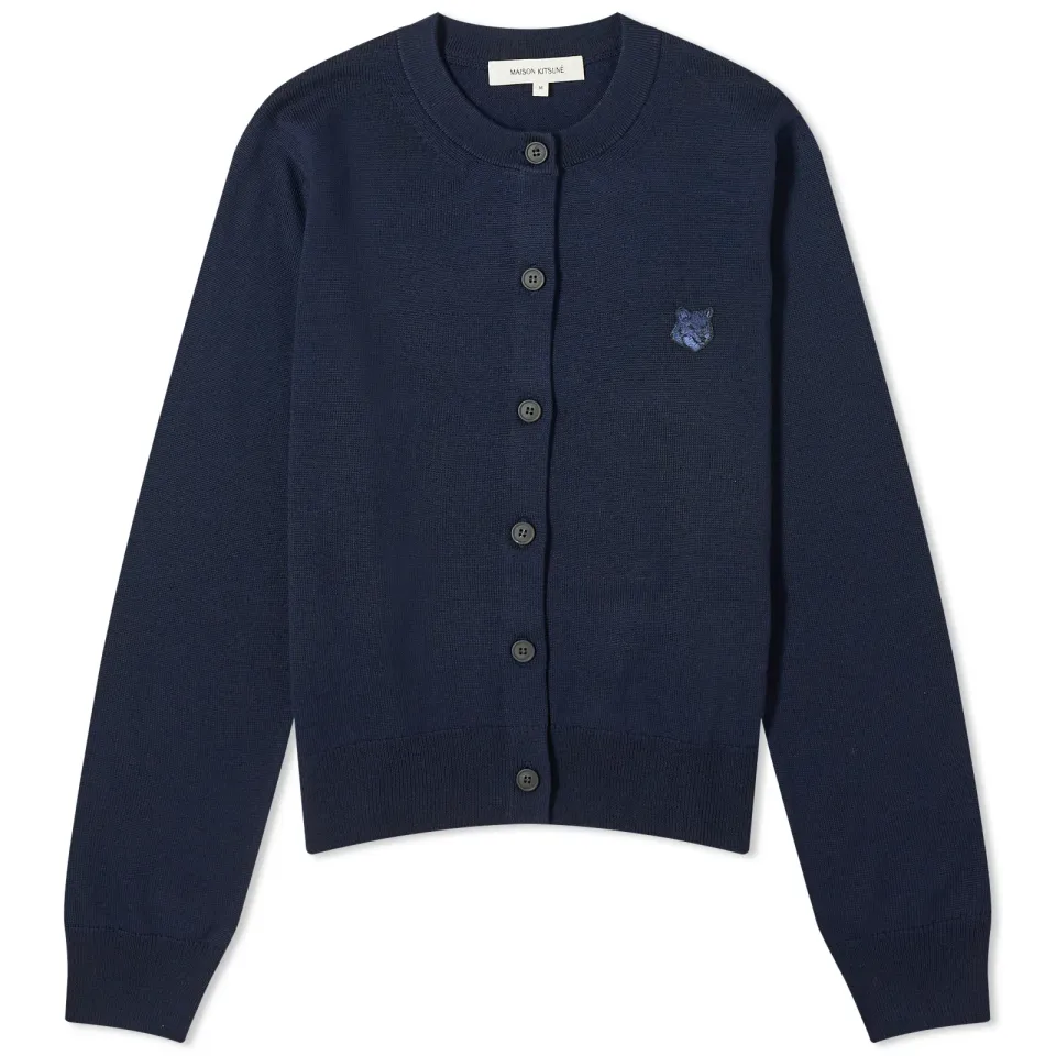 Bold Fox Head Patch Regular Cardigan