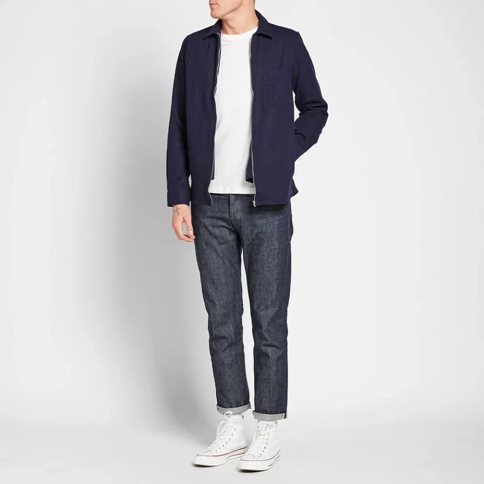 Jens Zip Cotton Wool Shirt Jacket