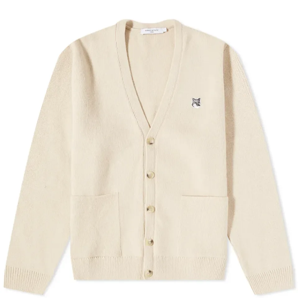Grey Fox Head Patch Relaxed Cardigan