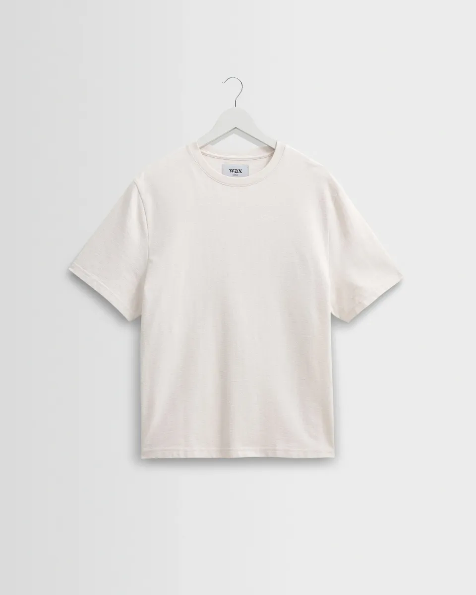 Dean - Ecru Textured Organic Cotton t-Shirt