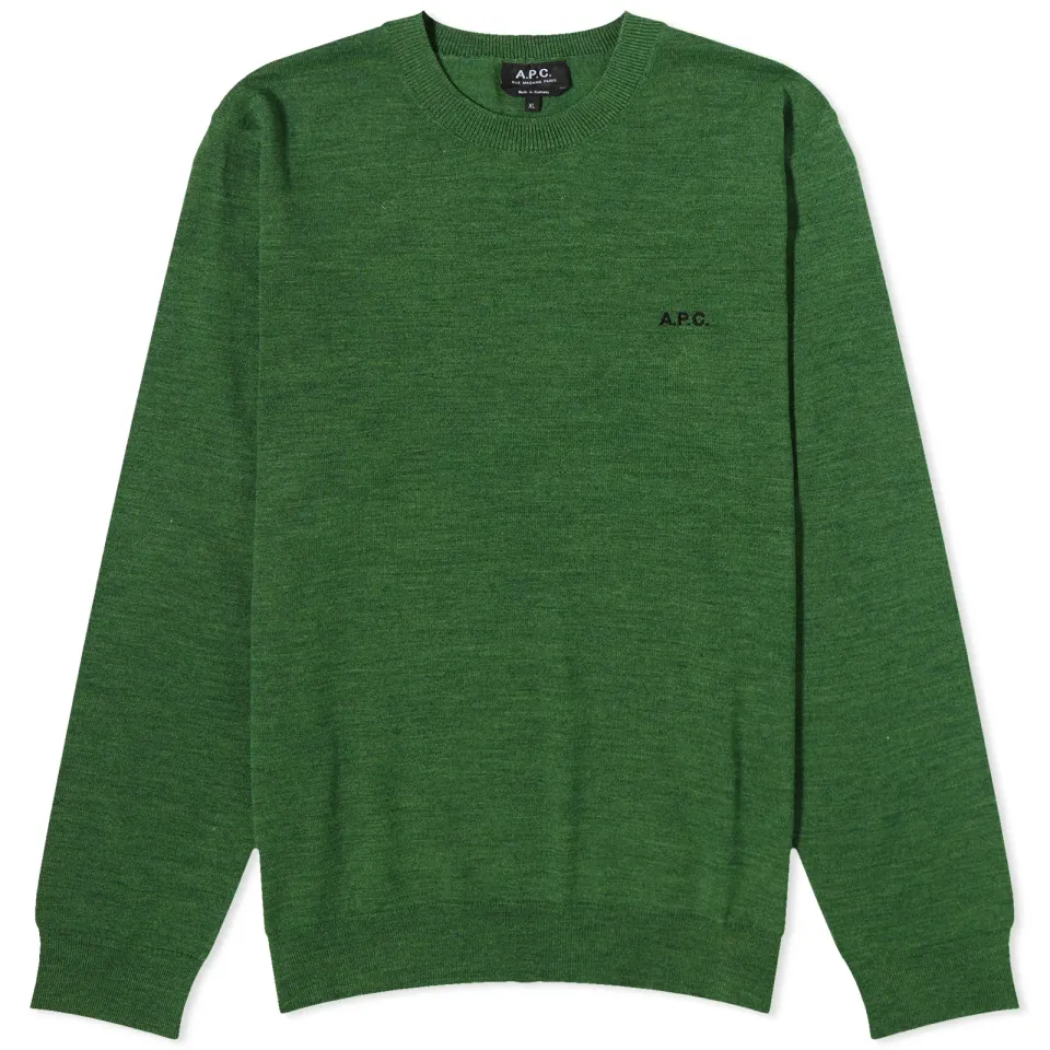 A.P.C. Axel Logo Crew Neck Knit