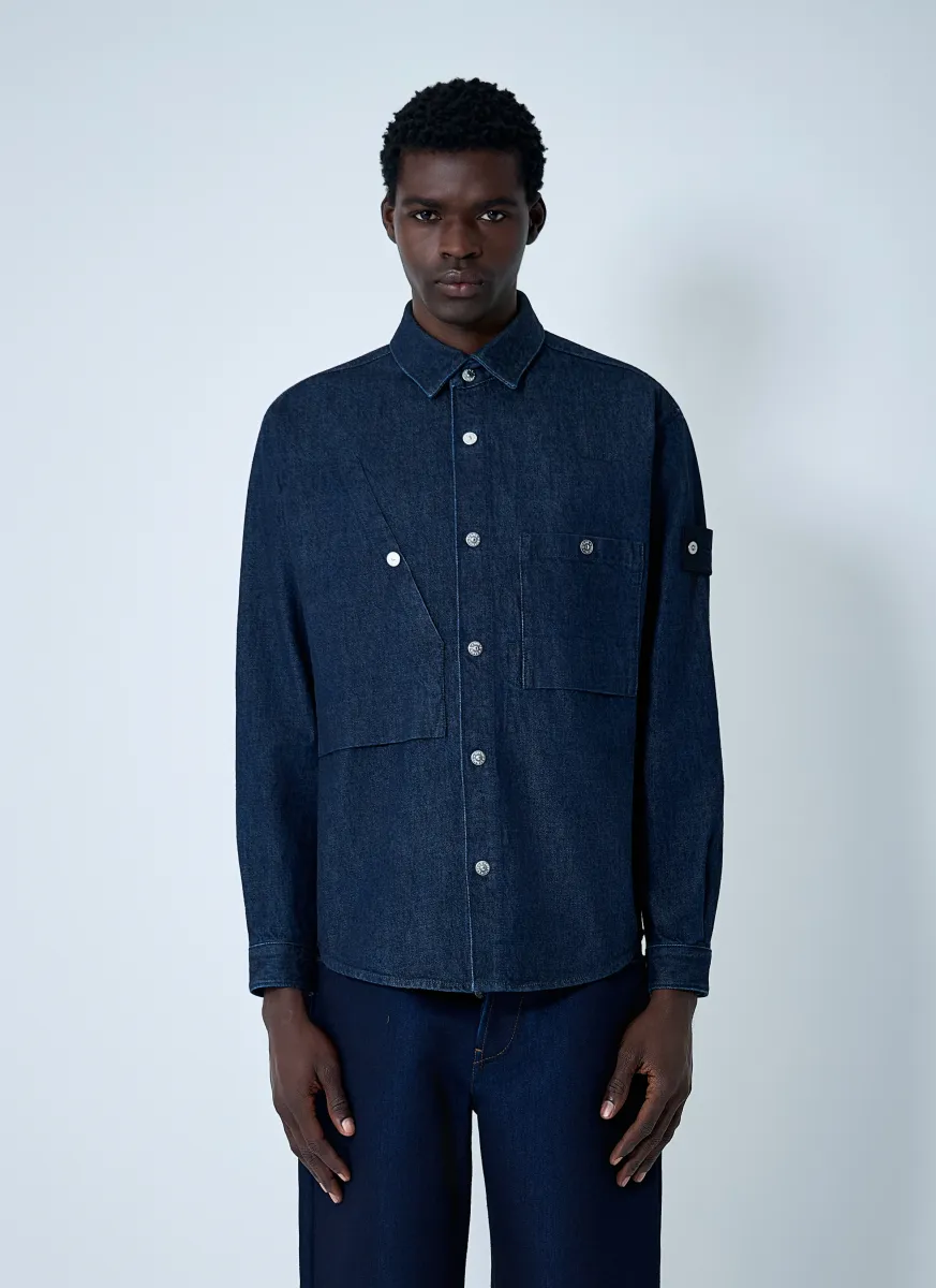 Denim Compass Patch Shirt
