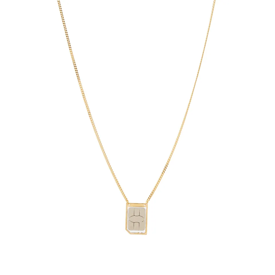 x Gab Bois Sim Card Pendant Necklace