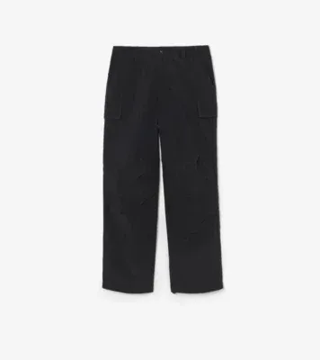 Nylon Cargo Trousers in Navy