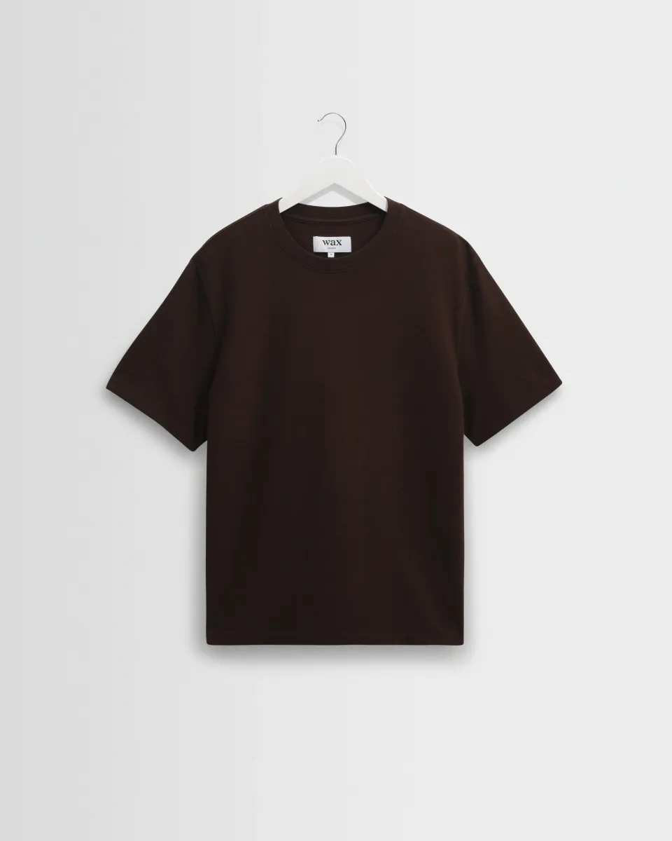 Dean - Dark Brown Textured Organic Cotton t-Shirt