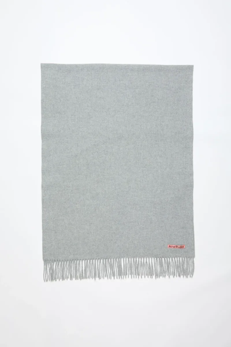 Fringe wool scarf - oversized