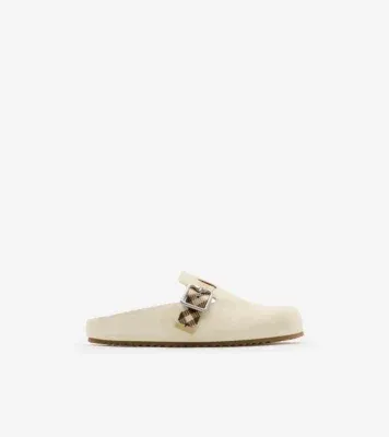Suede Urchin Clogs in Bake beige