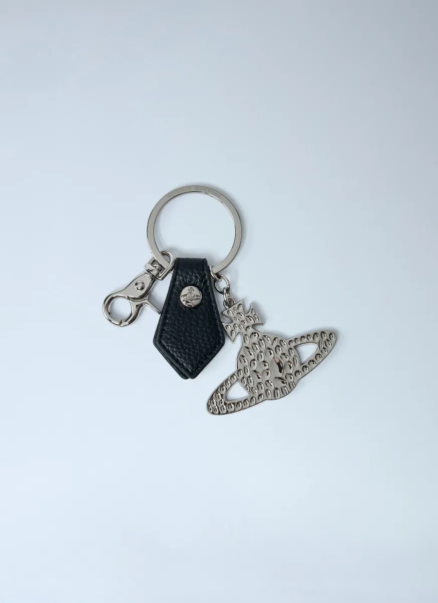 Hammered Orb Keyring