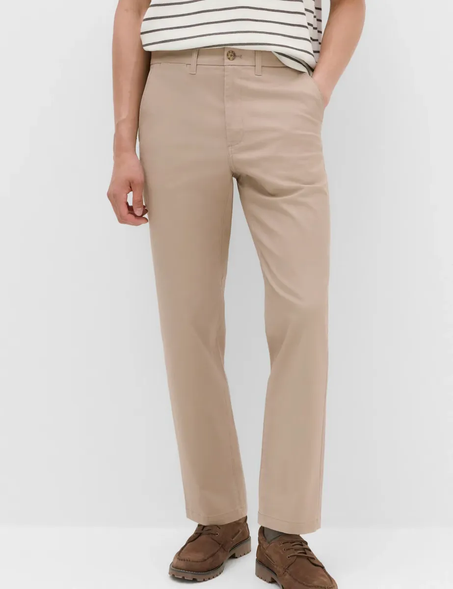 Regular Fit Twill Chinos Mushroom