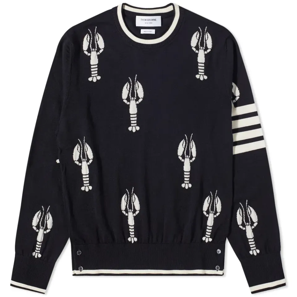 Lobster Intarsia Crew Knit